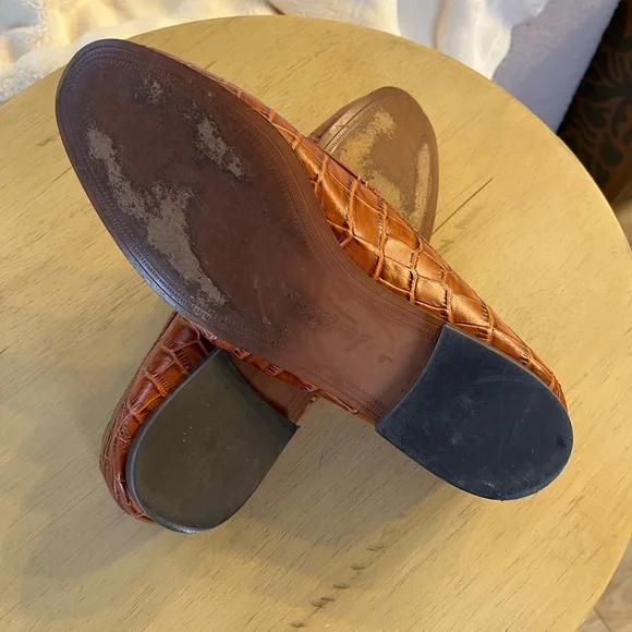 Sam Edelman Women’s Loraine Bit Loafer - Cognac Croc Leather - Size 9 - Picture 5 of 10